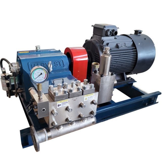 1000-3000 RPM ফ্রিকোয়েন্সি 60 Hz পিস্টন পাম্প / একক সিলিন্ডার সঙ্গে উচ্চ চাপ প্লঞ্জার পাম্প